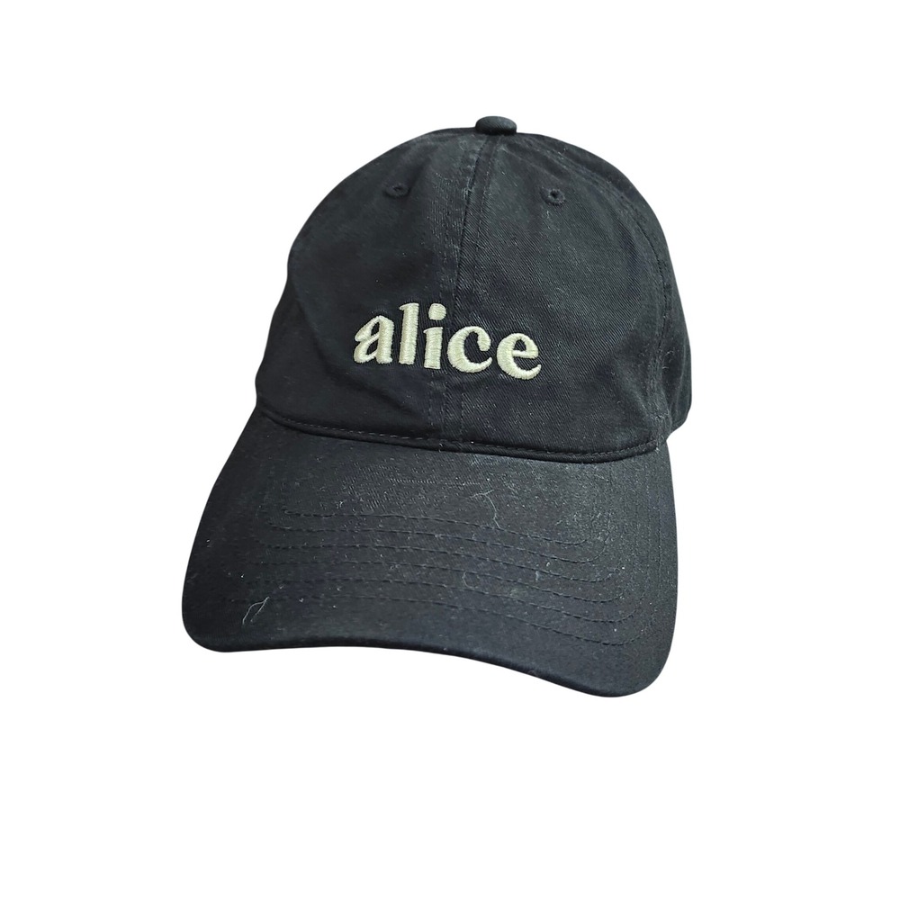 LXZG Alice Mushroom Embroidered Black Cotton Dad Hat Goblincore Retro Cap - Picture 5 of 11